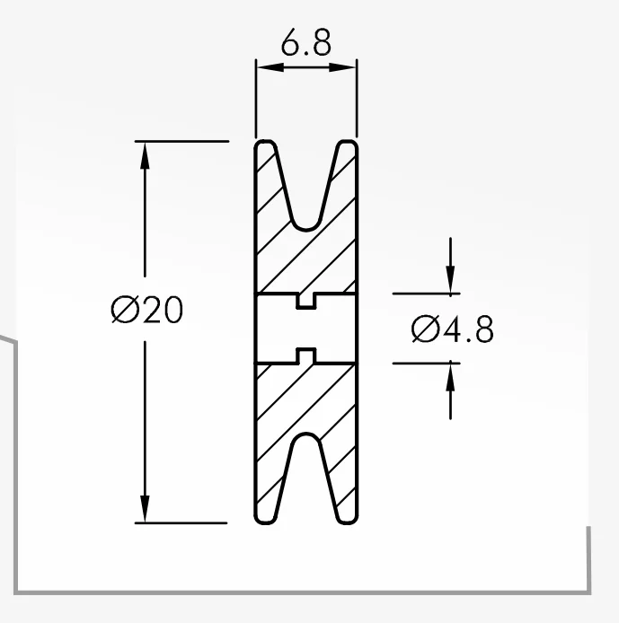Rolling Guides — technical drawing