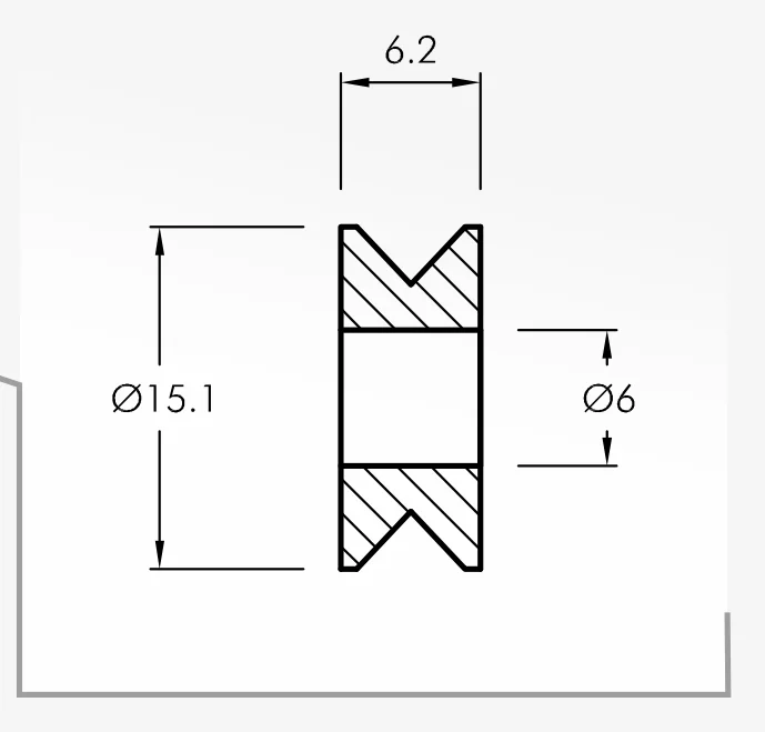 Rolling Guides — technical drawing