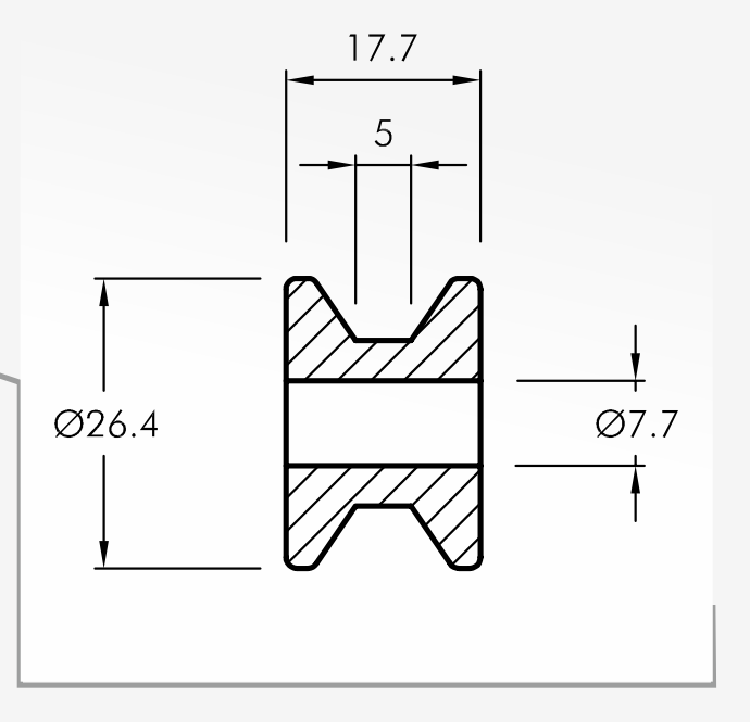 Rolling Guides — technical drawing