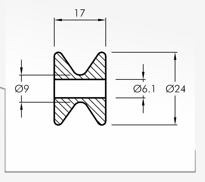 Rolling Guides — technical drawing