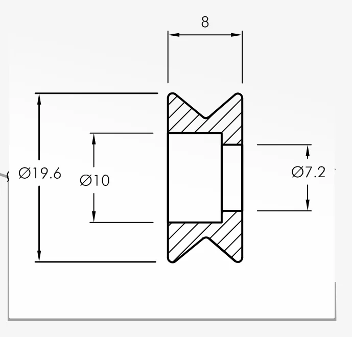 Rolling Guides — technical drawing