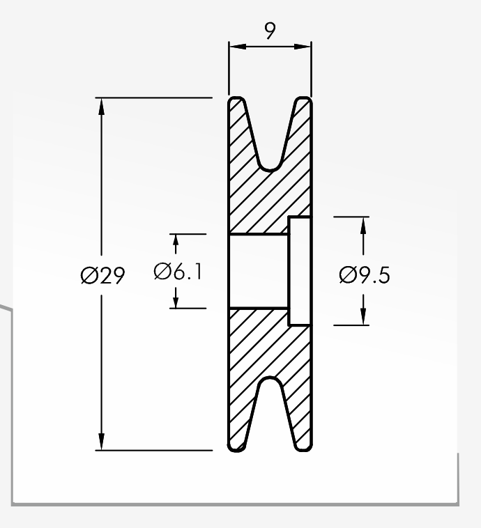Rolling Guides — technical drawing