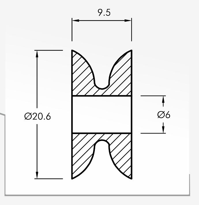 Rolling Guides — technical drawing