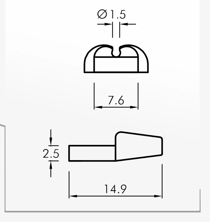Slipper Guides — technical drawing