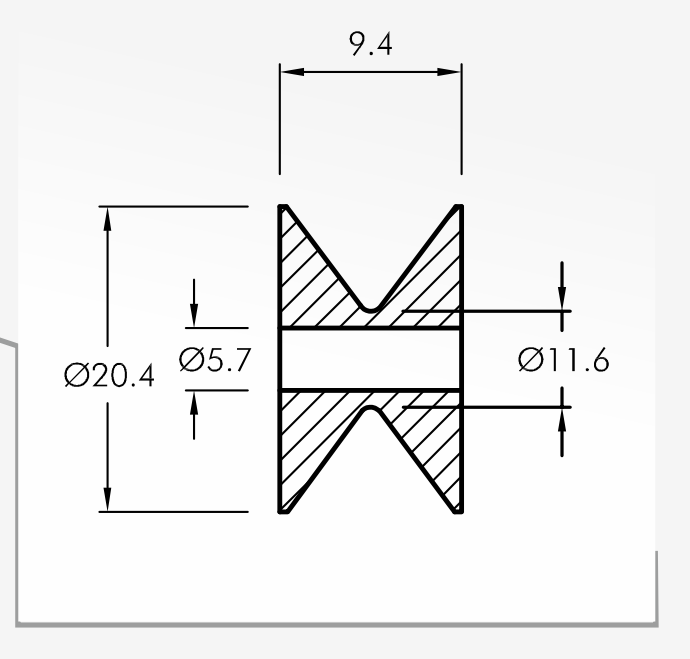 Rolling Guides — technical drawing