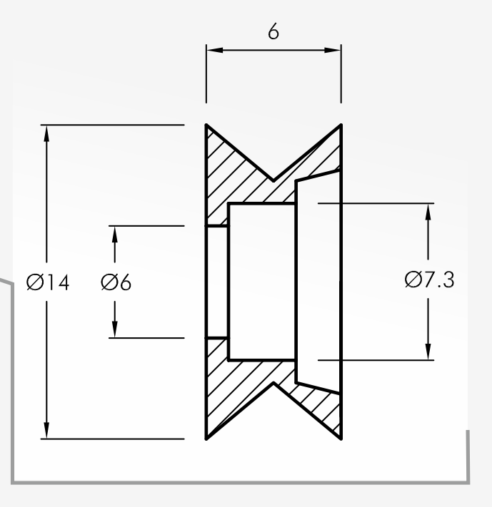 Rolling Guides — technical drawing