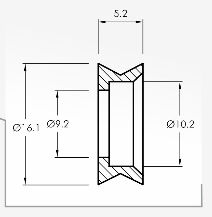 Rolling Guides — technical drawing