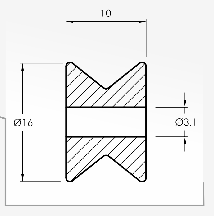 Rolling Guides — technical drawing