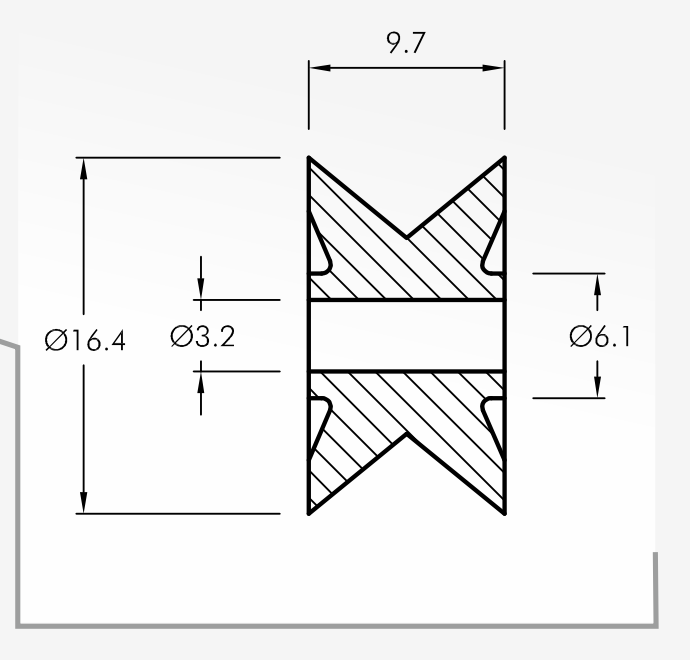 Rolling Guides — technical drawing