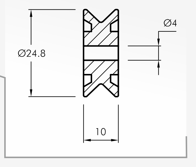 Rolling Guides — technical drawing