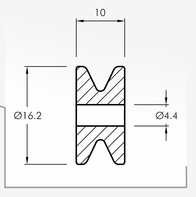 Rolling Guides — technical drawing