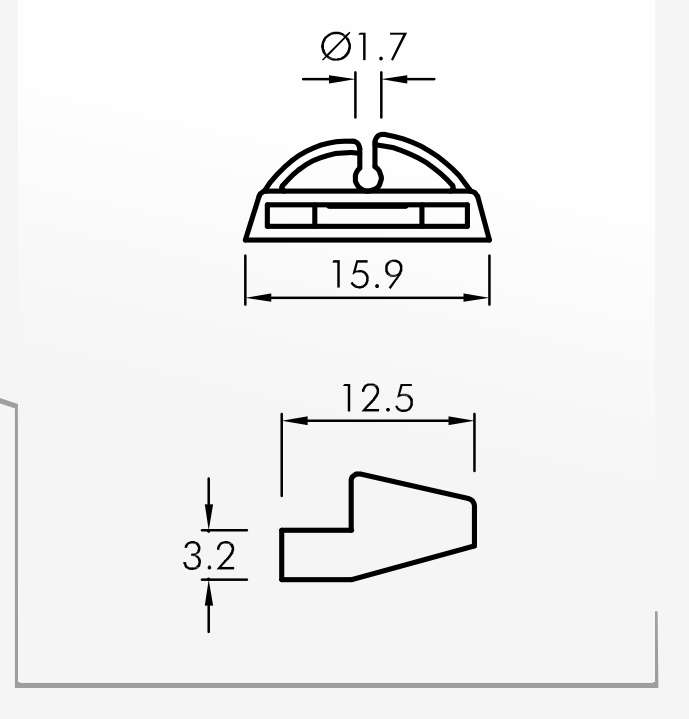 Slipper Guides — technical drawing