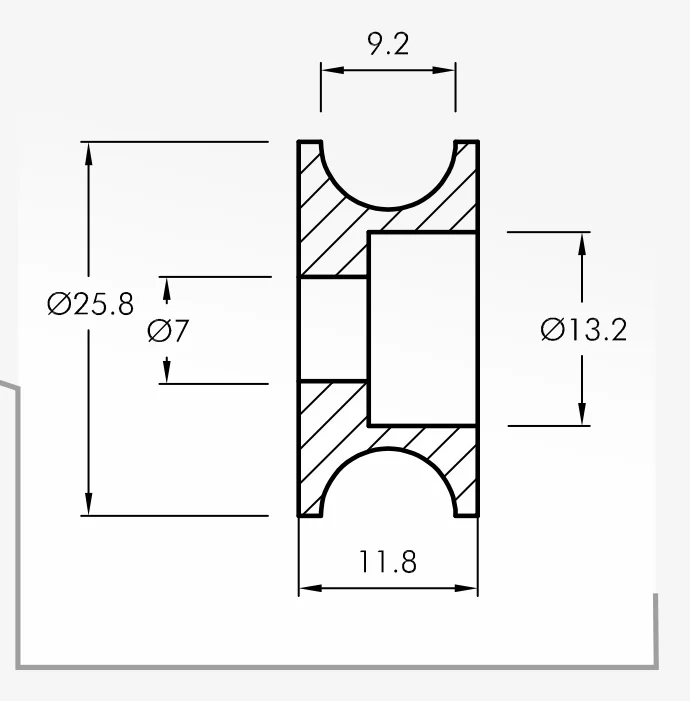 Rolling Guides — technical drawing