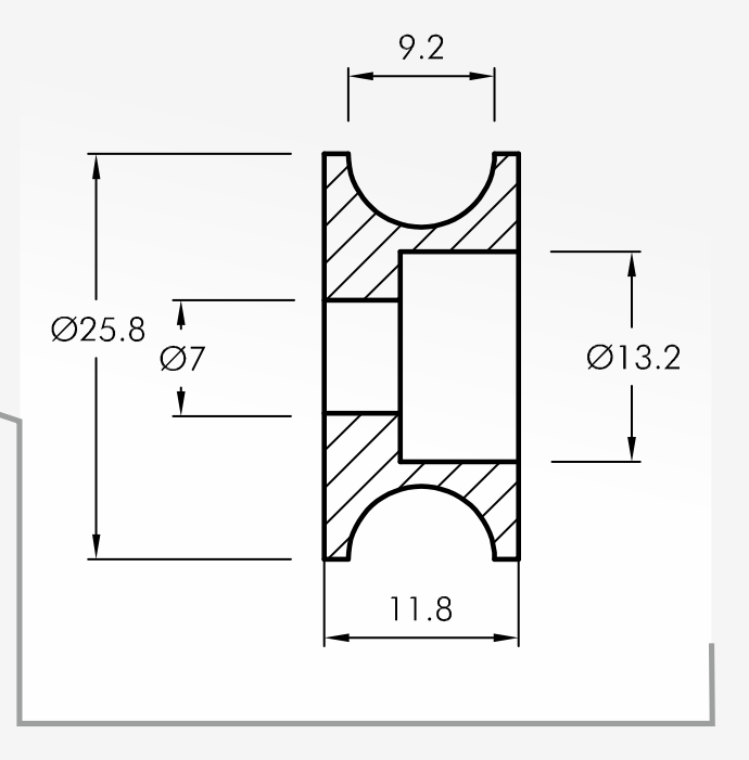 Rolling Guides — technical drawing