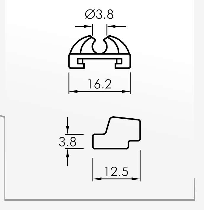 Slipper Guides — technical drawing