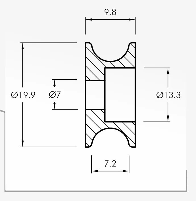 Rolling Guides — technical drawing