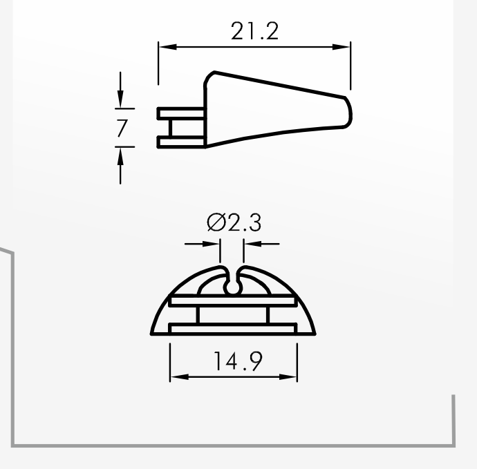 Slipper Guides — technical drawing