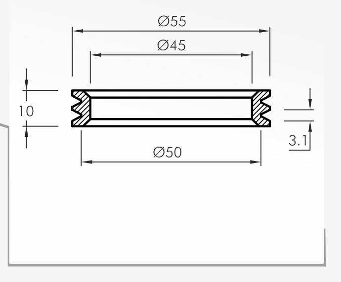 Rolling Guides — technical drawing