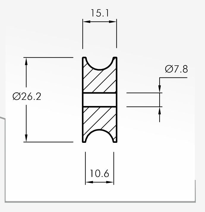 Rolling Guides — technical drawing