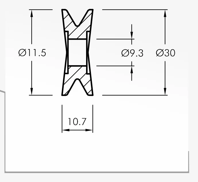 Rolling Guides — technical drawing