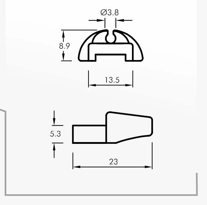 Slipper Guides — technical drawing
