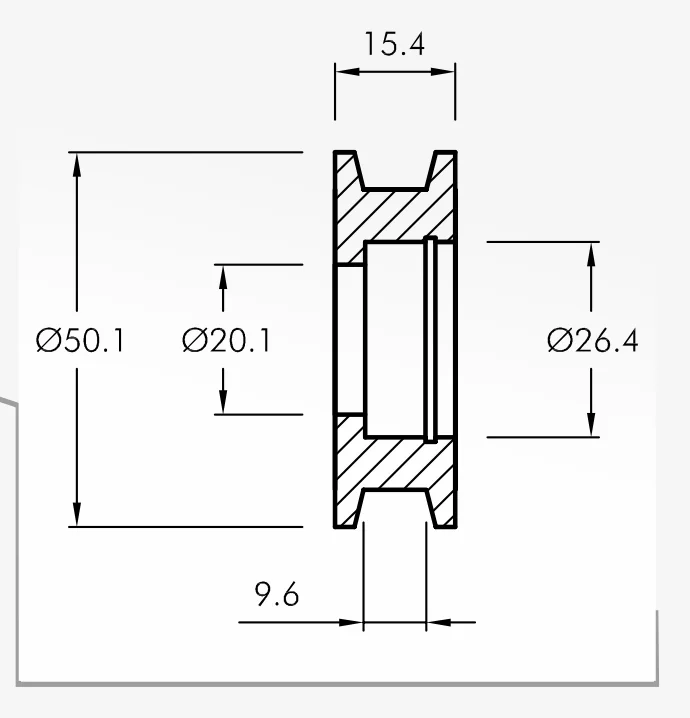 Rolling Guides — technical drawing
