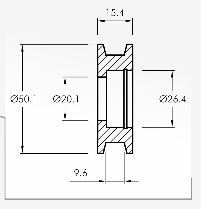 Rolling Guides — technical drawing