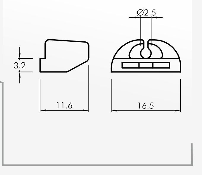 Slipper Guides — technical drawing