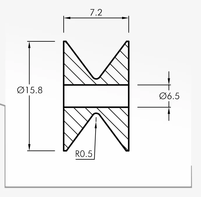 Rolling Guides — technical drawing