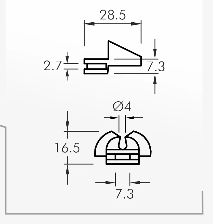 Slipper Guides — technical drawing