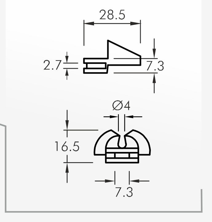 Slipper Guides — technical drawing