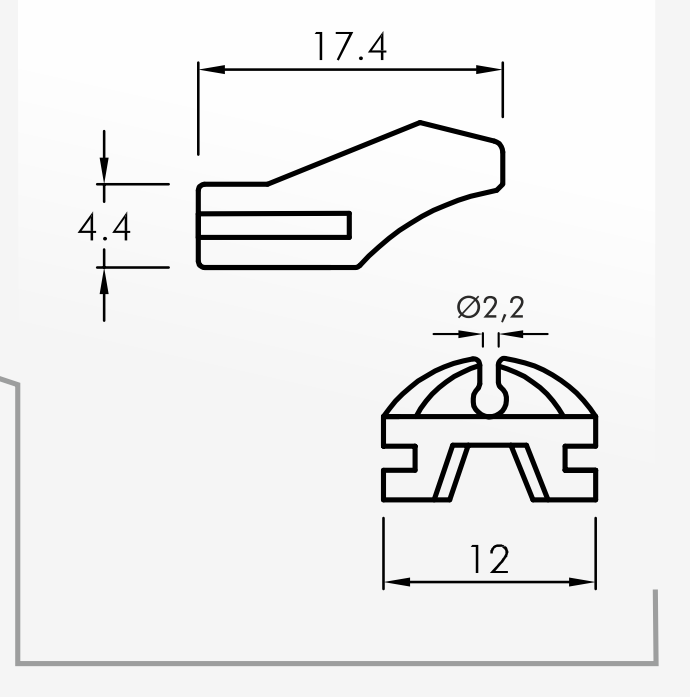 Slipper Guides — technical drawing