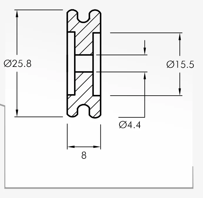 Rolling Guides — technical drawing