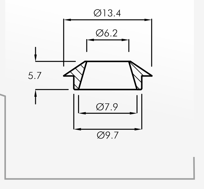Eyelet Guides — technical drawing