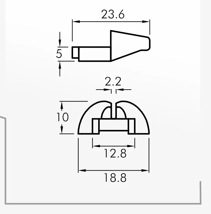 Slipper Guides — technical drawing