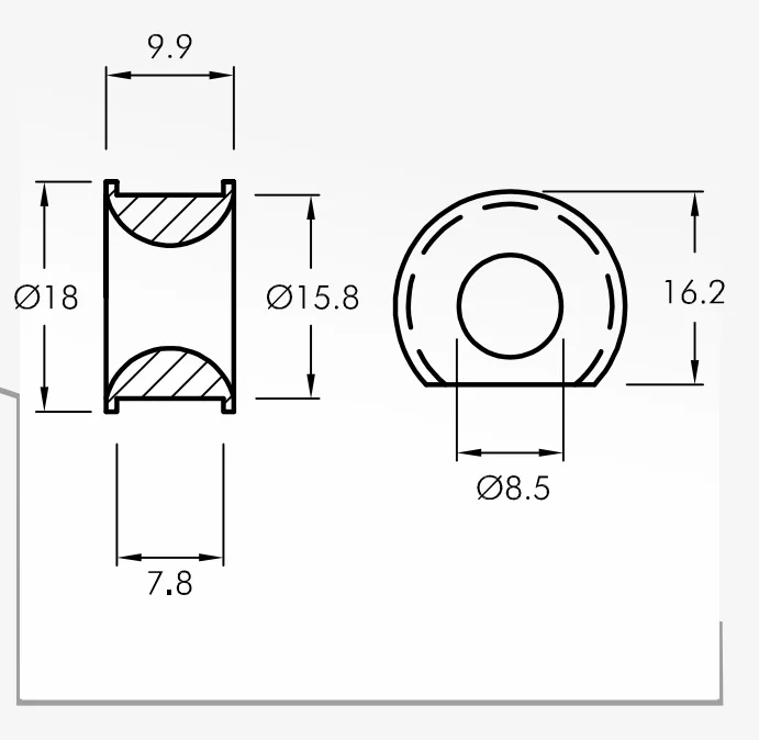 Rolling Guides — technical drawing