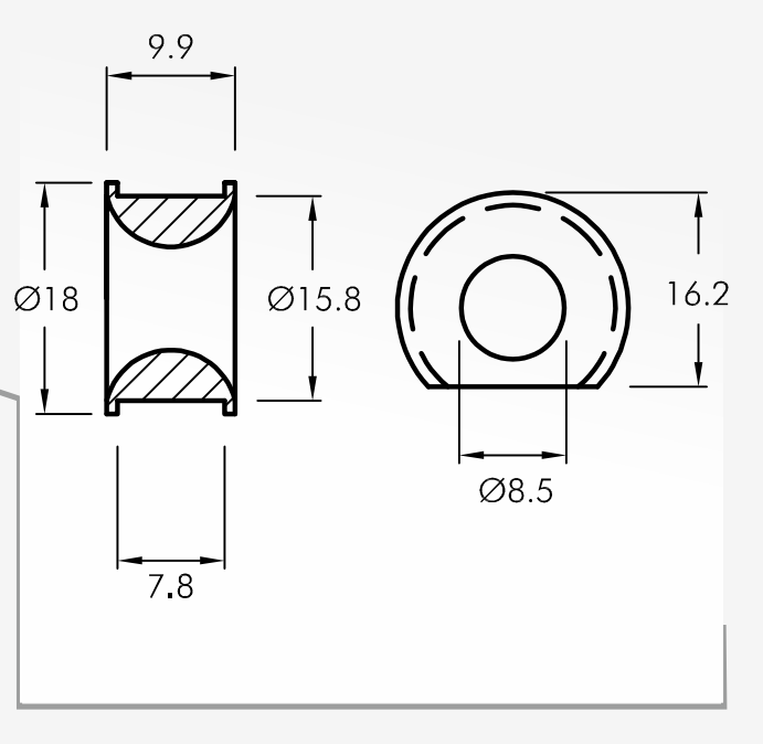 Rolling Guides — technical drawing