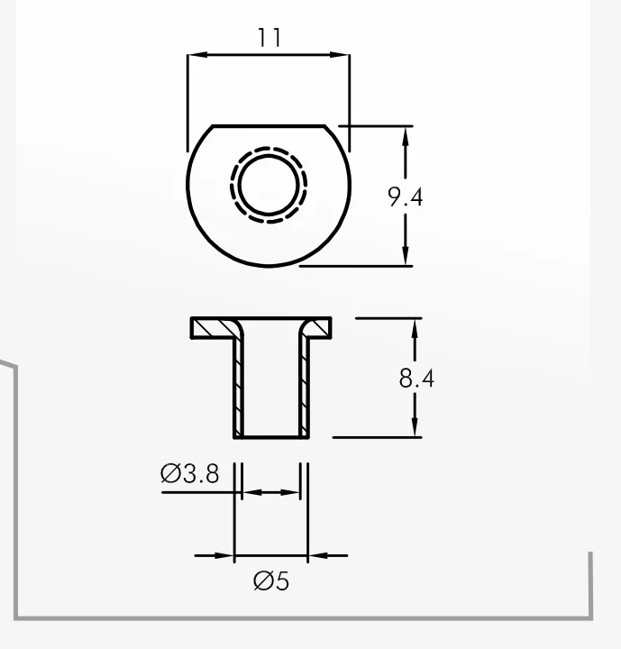 Eyelet Guides — technical drawing