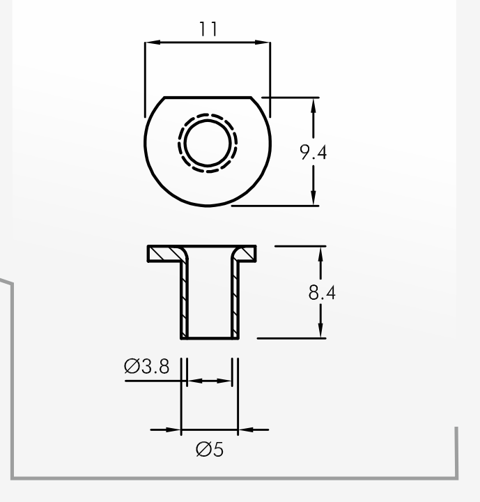 Eyelet Guides — technical drawing