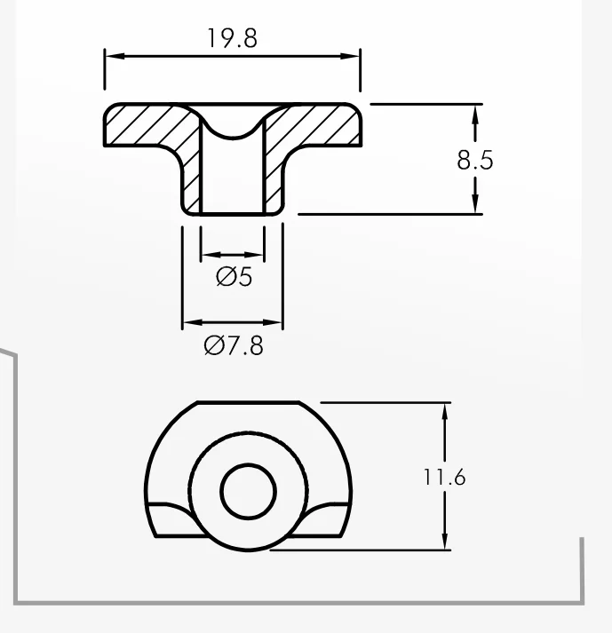 Eyelet Guides — technical drawing