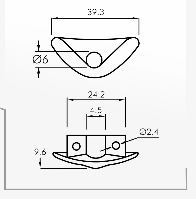 Eyelet Guides — technical drawing
