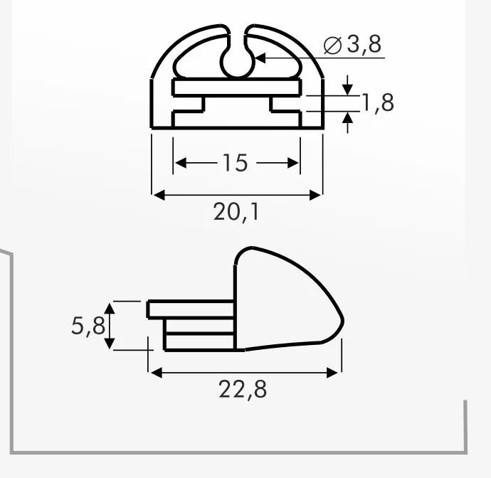Slipper Guides — technical drawing