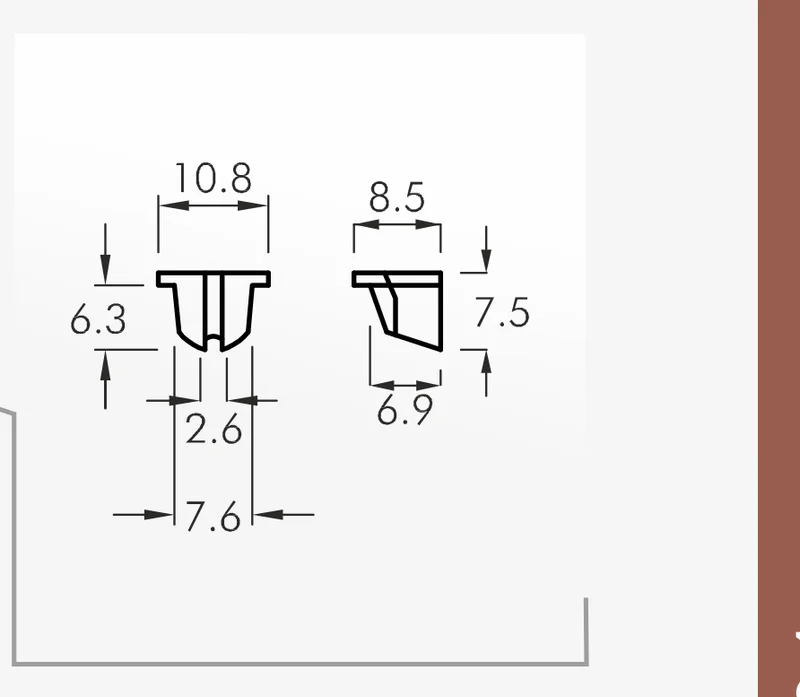 Slipper Guides — technical drawing