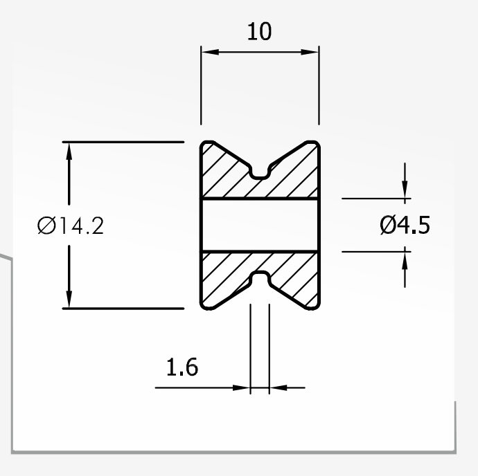 Rolling Guides — technical drawing