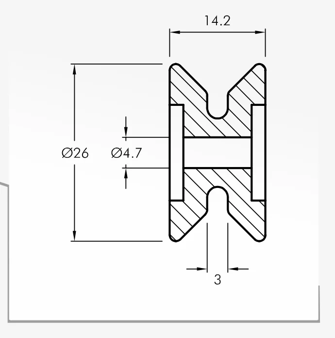 Rolling Guides — technical drawing