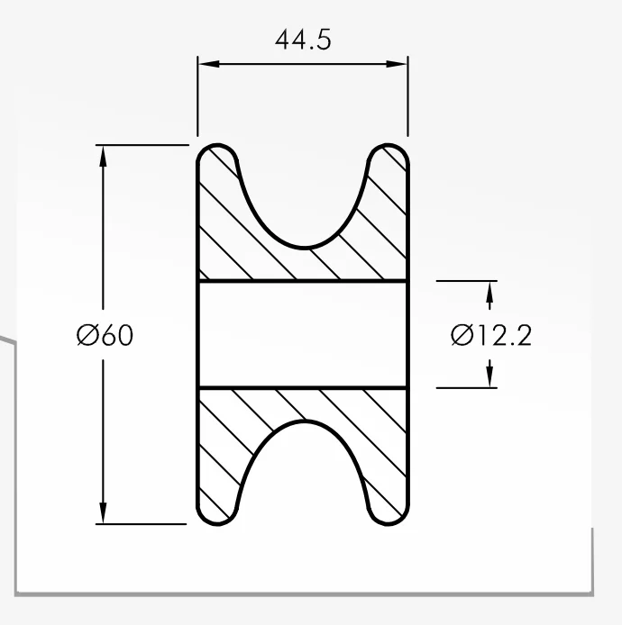 Rolling Guides — technical drawing