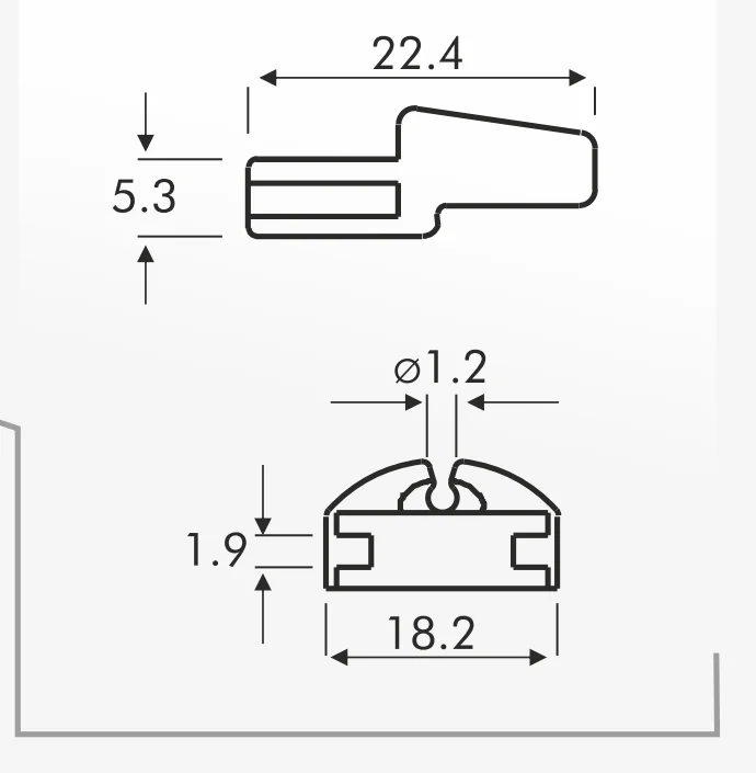 Slipper Guides — technical drawing