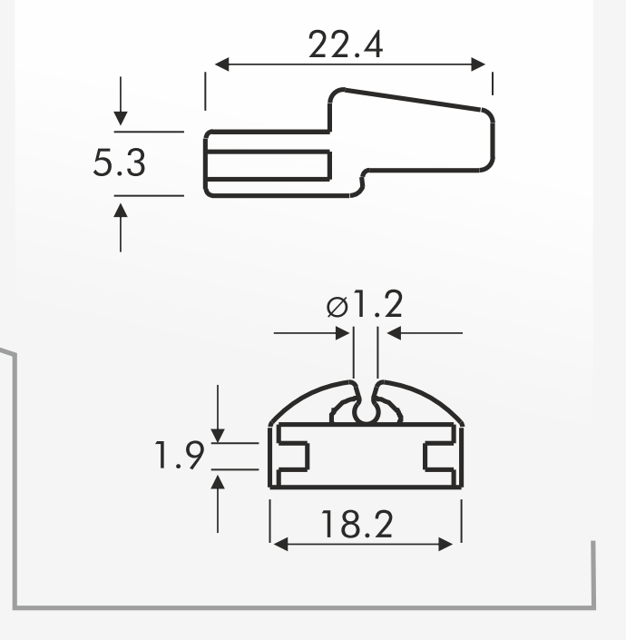 Slipper Guides — technical drawing