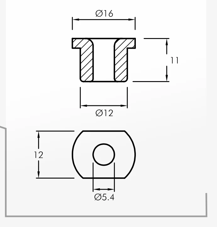 Eyelet Guides — technical drawing