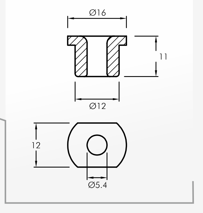 Eyelet Guides — technical drawing